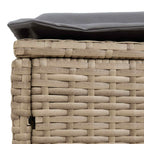 Reposapiés de Jardín Beige y Gris Claro 80 x 38 x 42 cm