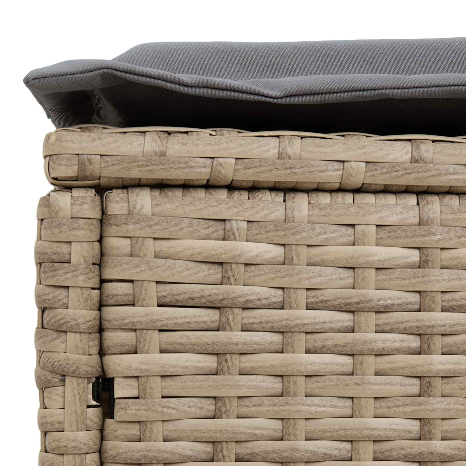 Reposapiés de Jardín Beige y Gris Claro 80 x 38 x 42 cm