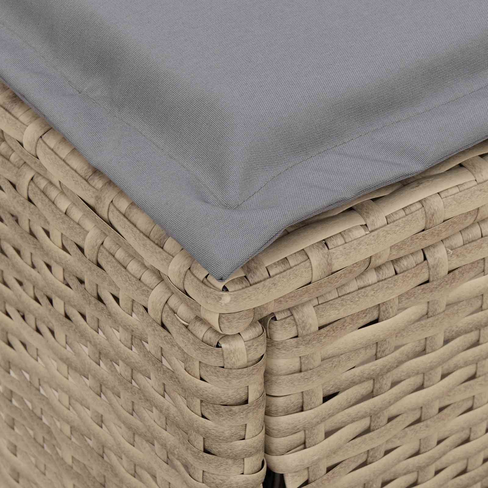 Reposapiés de Jardín Beige y Gris Claro 80 x 38 x 42 cm