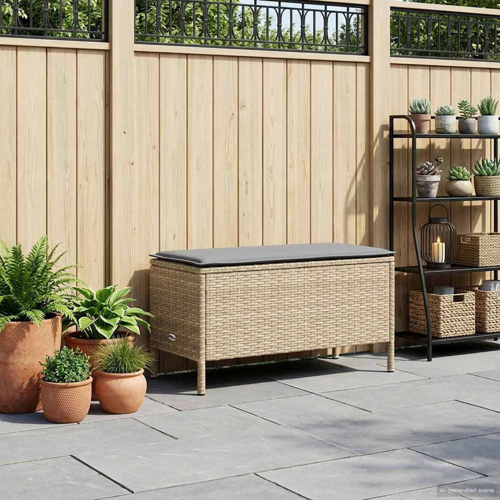Reposapiés de Jardín Beige y Gris Claro 80 x 38 x 42 cm
