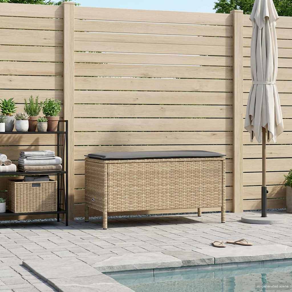 Reposapiés de Jardín Beige y Gris Claro 80 x 38 x 42 cm