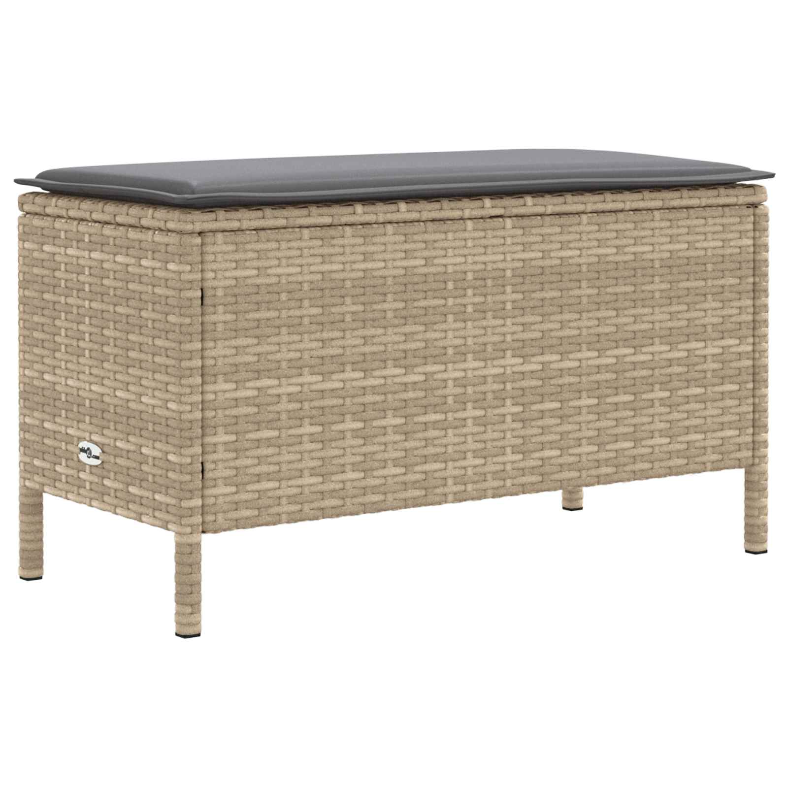Reposapiés de Jardín Beige y Gris Claro 80 x 38 x 42 cm