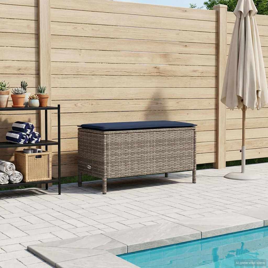 Reposapiés de Jardín Beige y Gris Claro 80 x 38 x 42 cm