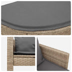 Sofá de jardín 8 pcs Beige y Gris Claro ratán sintético