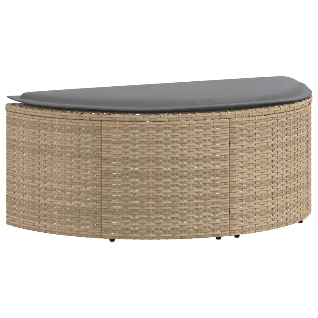 Sofá de jardín 8 pcs Beige y Gris Claro ratán sintético