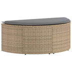 Sofá de jardín 8 pcs Beige y Gris Claro ratán sintético