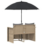 Sofá de jardín 8 pcs Beige y Gris Claro ratán sintético