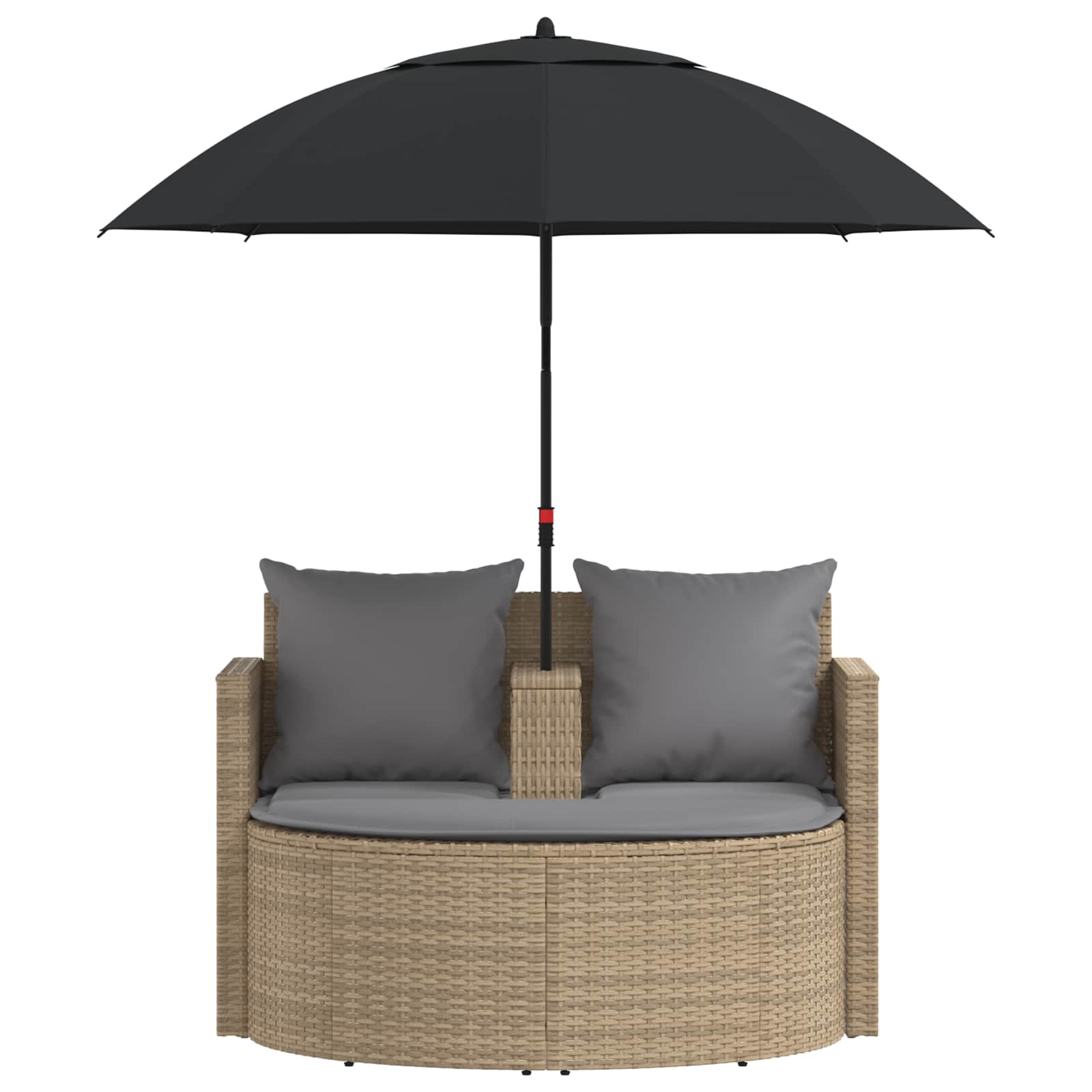 Sofá de jardín 8 pcs Beige y Gris Claro ratán sintético