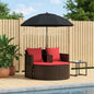 8-Piece Garden Sofa Set Beige and Light Grey Poly Rattan