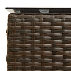 Conjunto de sofás de jardín 2 pcs Marrón y Rojo ratán sintético
