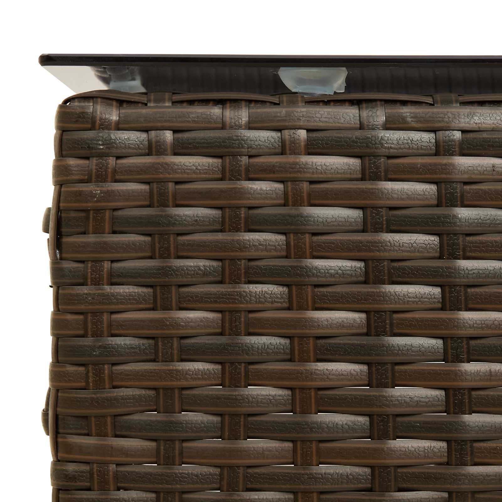 Conjunto de sofás de jardín 2 pcs Marrón y Rojo ratán sintético