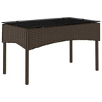 Conjunto de sofás de jardín 2 pcs Marrón y Rojo ratán sintético