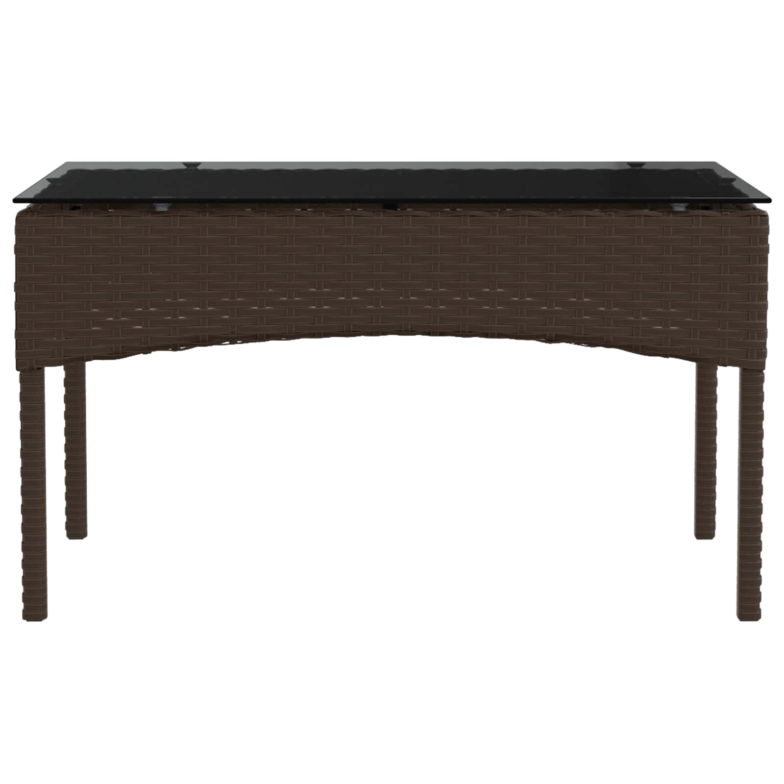 Conjunto de sofás de jardín 2 pcs Marrón y Rojo ratán sintético