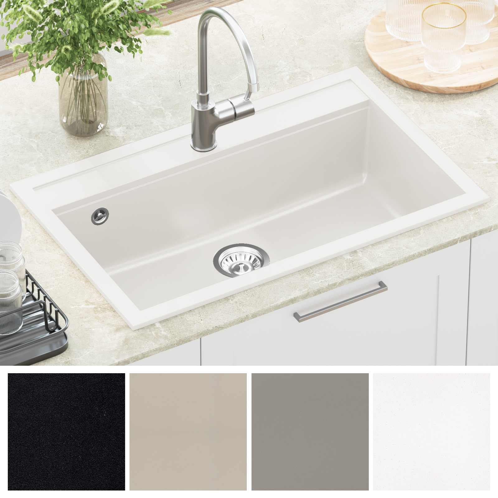 Lavabo 795 x 505 mm granito