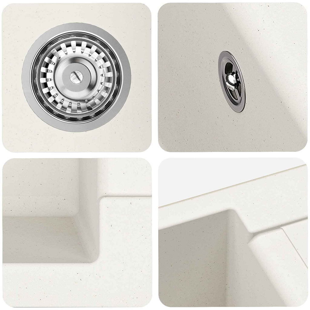 Lavabo 620 x 500 mm 80% Cuarzo y 20% Resina