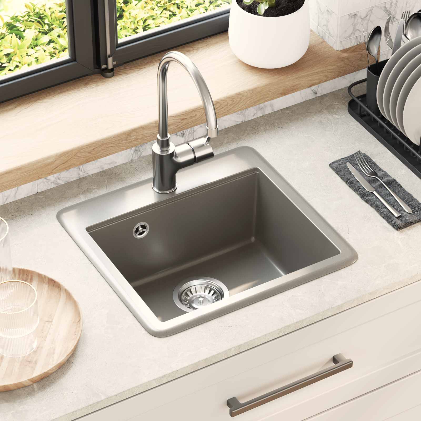 Lavabo 470 x 440 mm granito