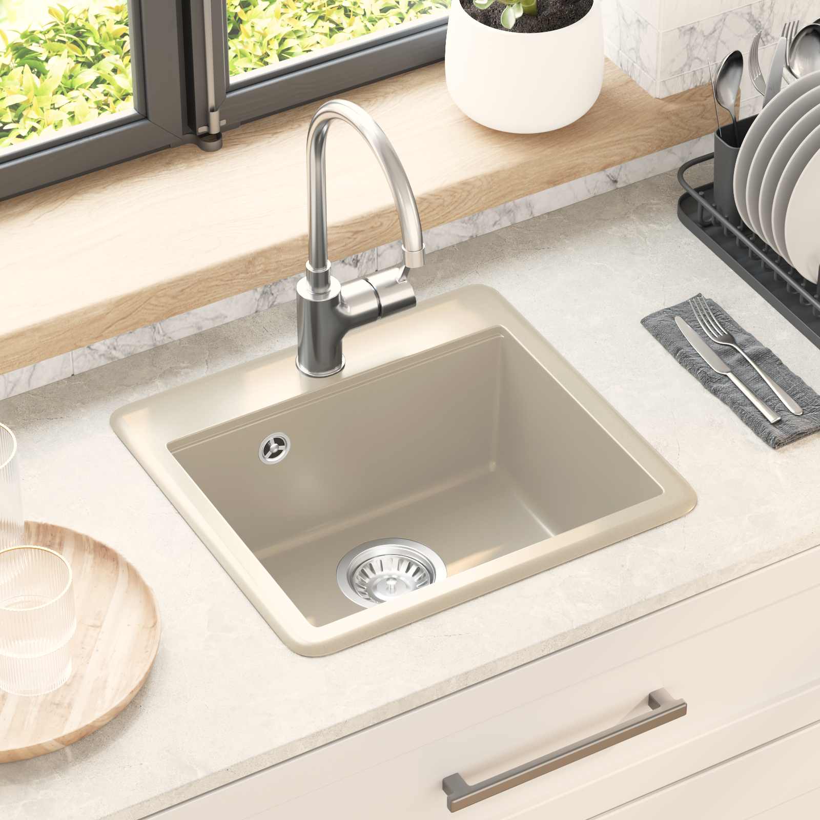 Lavabo 470 x 440 mm granito
