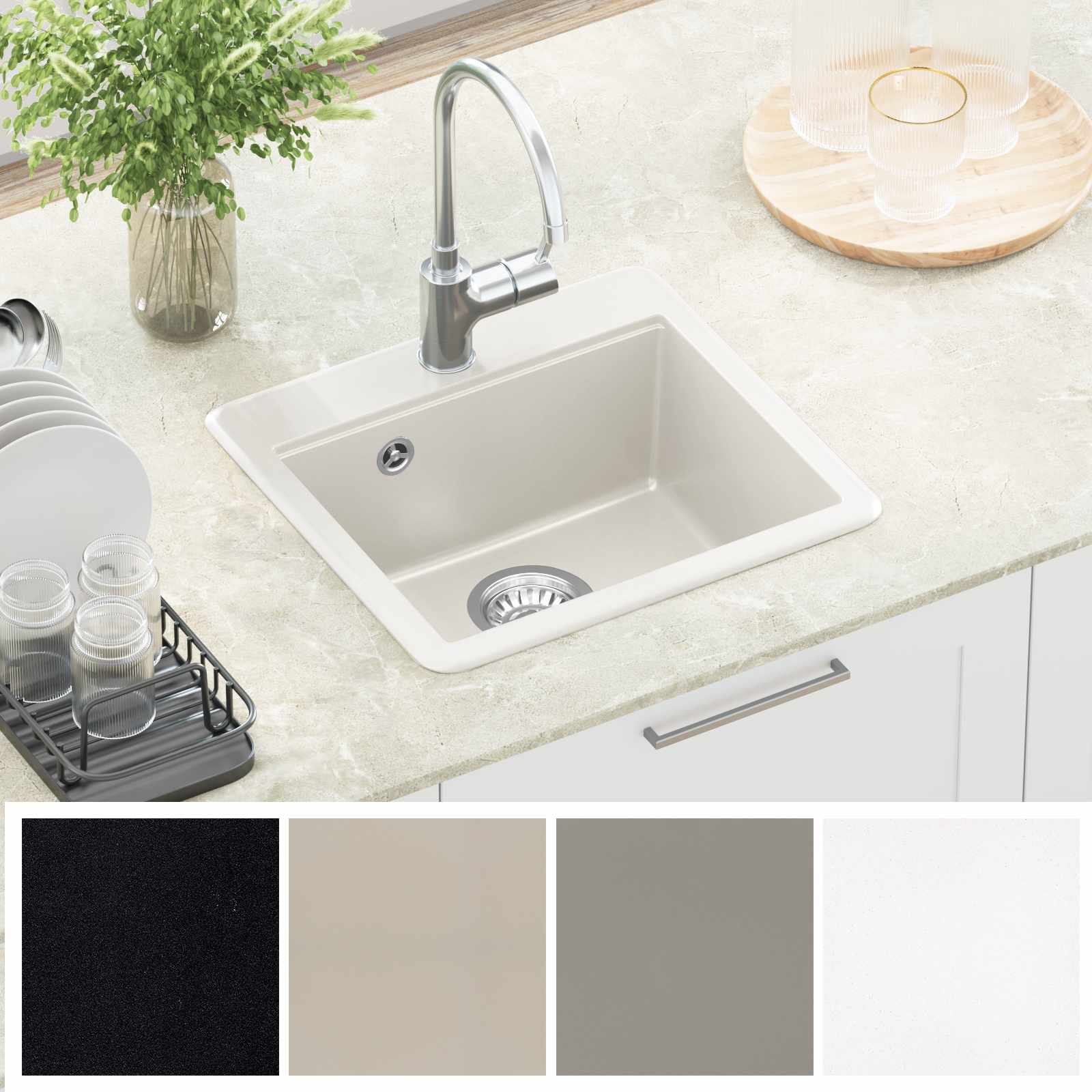 Lavabo 470 x 440 mm granito