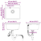 Lavabo 470 x 440 mm granito
