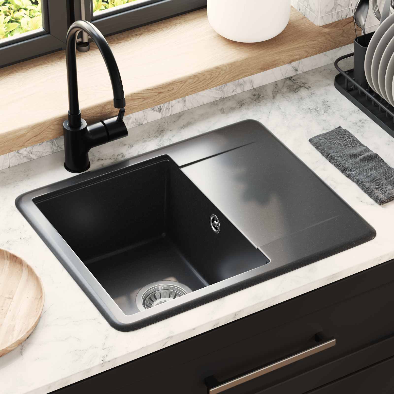 Lavabo 470 x 440 mm granito