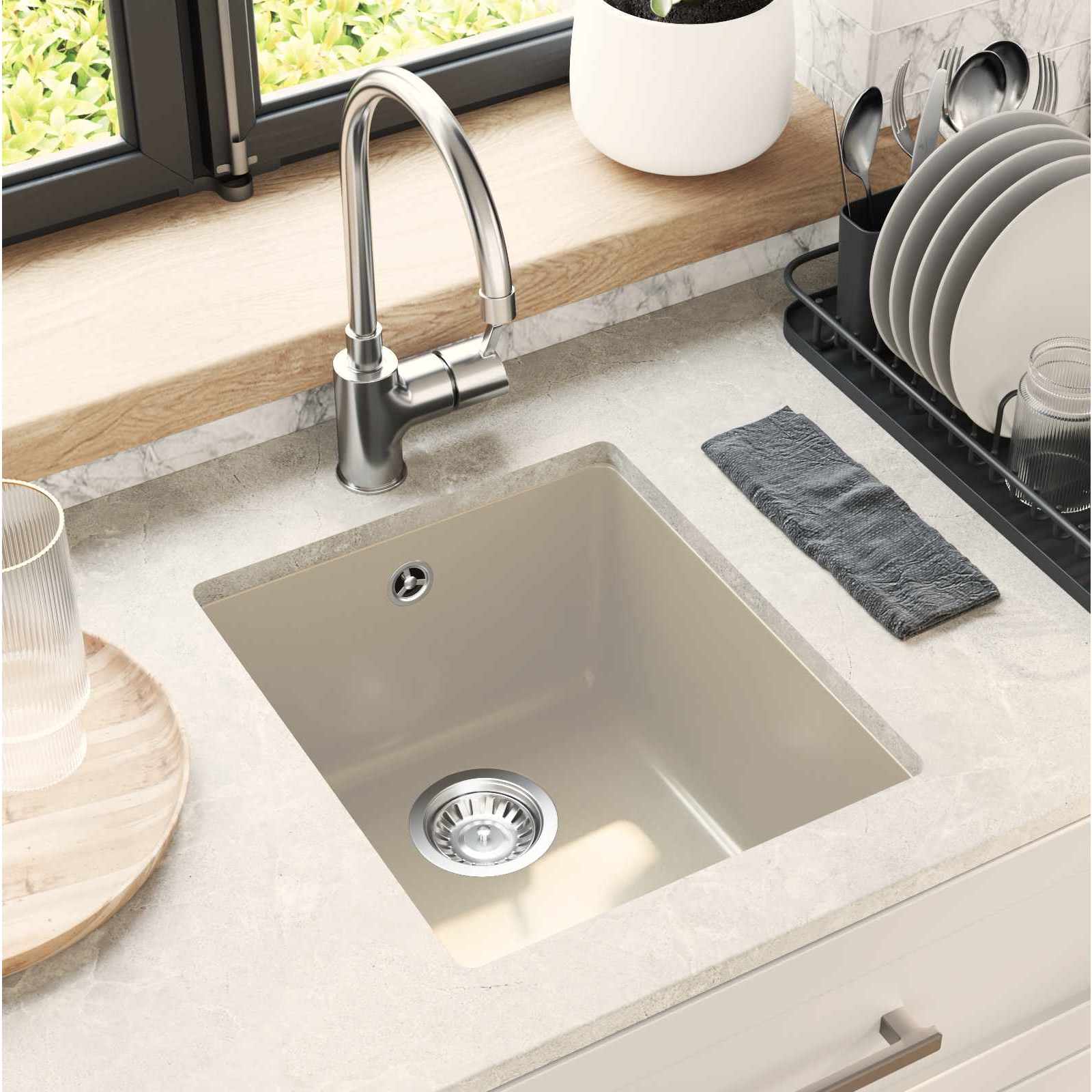 Lavabo 370 x 460 mm 80% Cuarzo y 20% Resina