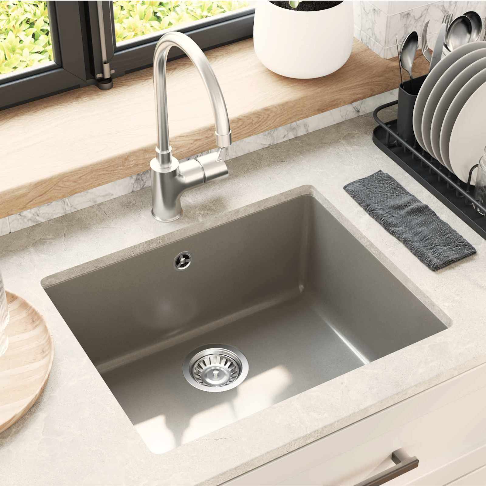 Lavabo 370 x 460 mm 80% Cuarzo y 20% Resina