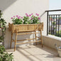 Jardim Vaso com Suporte Natural 100 x 38 x 114 cm Bambu