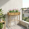 Jardín Macetero Con Soporte Natural 100 x 38 x 114 cm Bambú