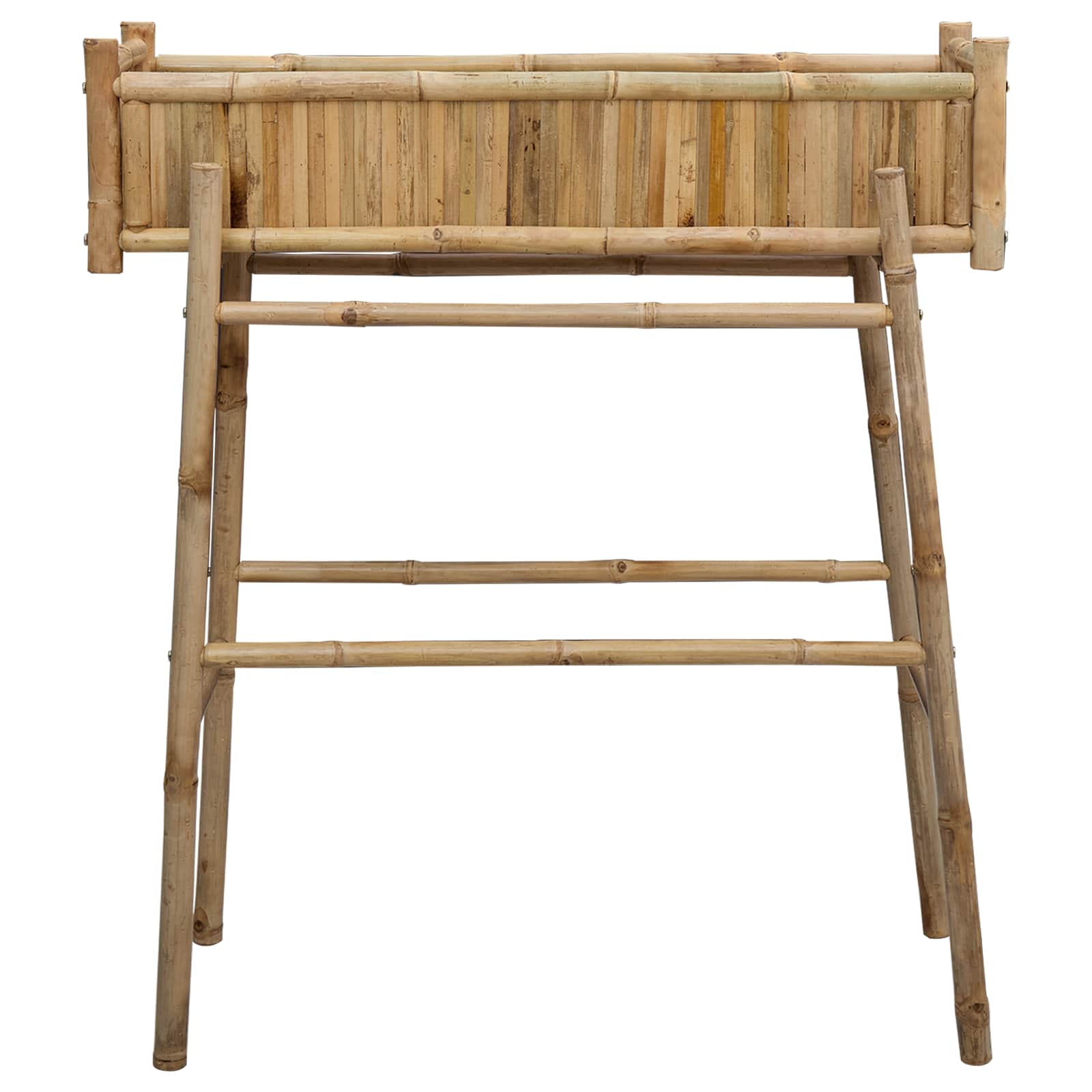 Jardín Macetero Con Soporte Natural 100 x 38 x 114 cm Bambú