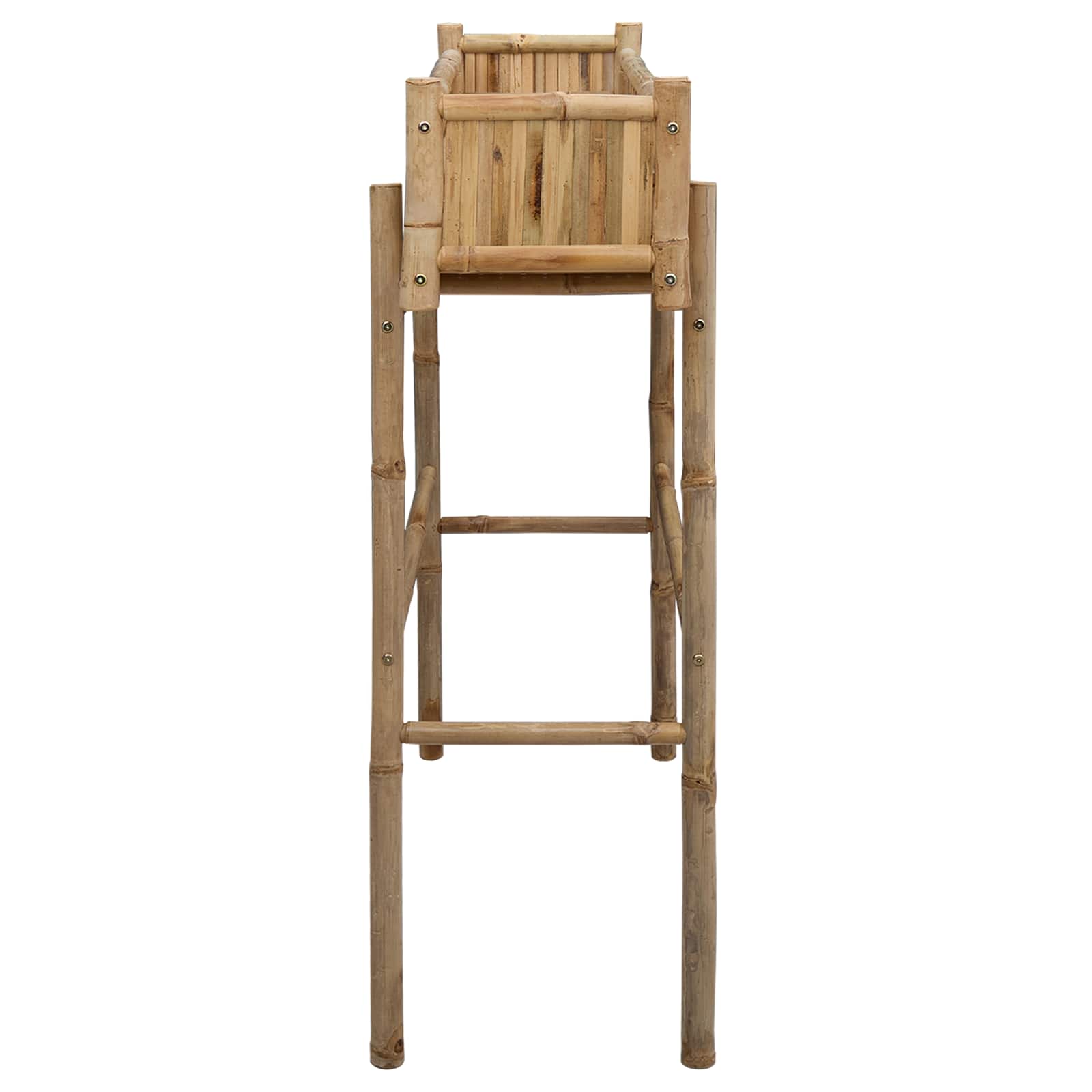 Jardín Macetero Con Soporte Natural 100 x 38 x 114 cm Bambú
