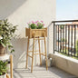 Jardim Vaso com Suporte Natural 100 x 38 x 114 cm Bambu