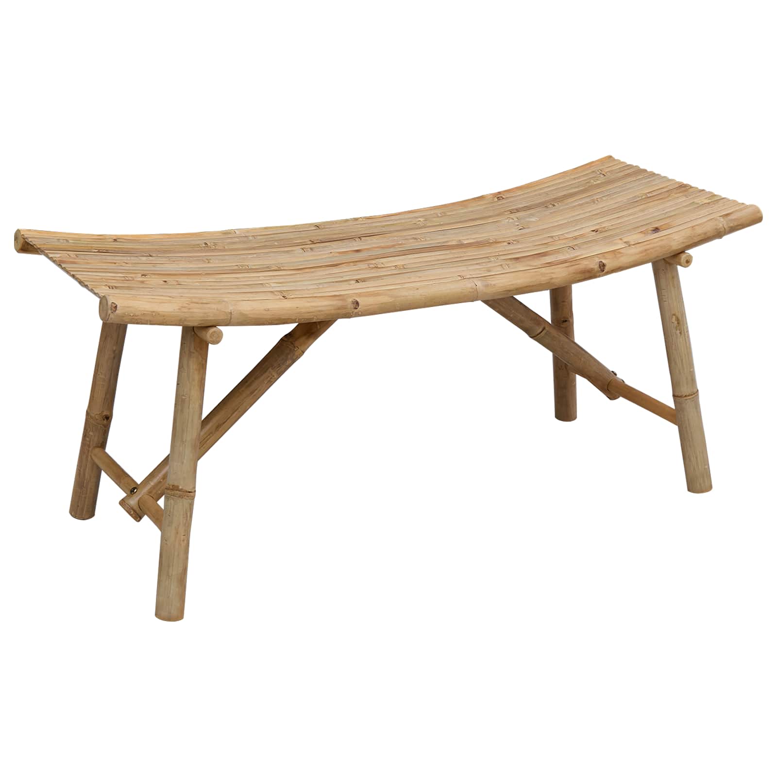 Banco de jardín Natural 110 x 45 x 50 cm Bambú