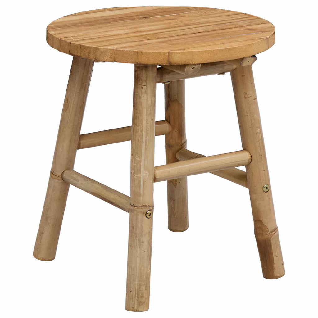 Taburete de Jardín Marrón Claro Ø 38 x 42 cm Bambú