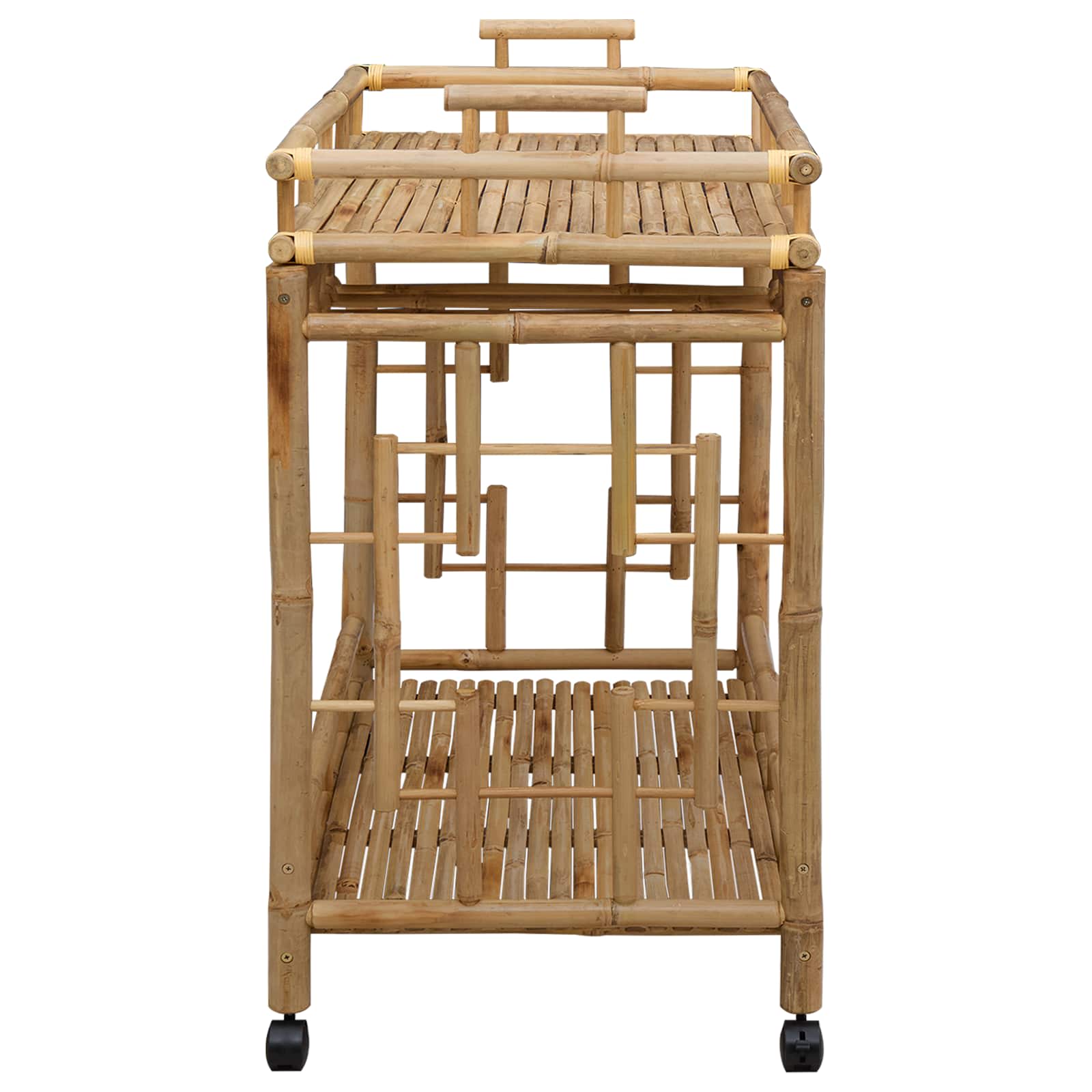 Carro de Vino con Ruedas Natural 85 x 50 x 93 cm Bambú