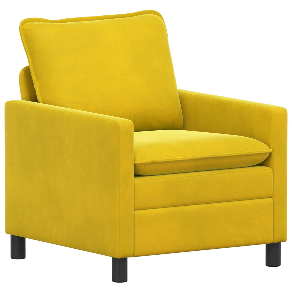 Juego de Sofá 2 pcs Amarillo Terciopelo