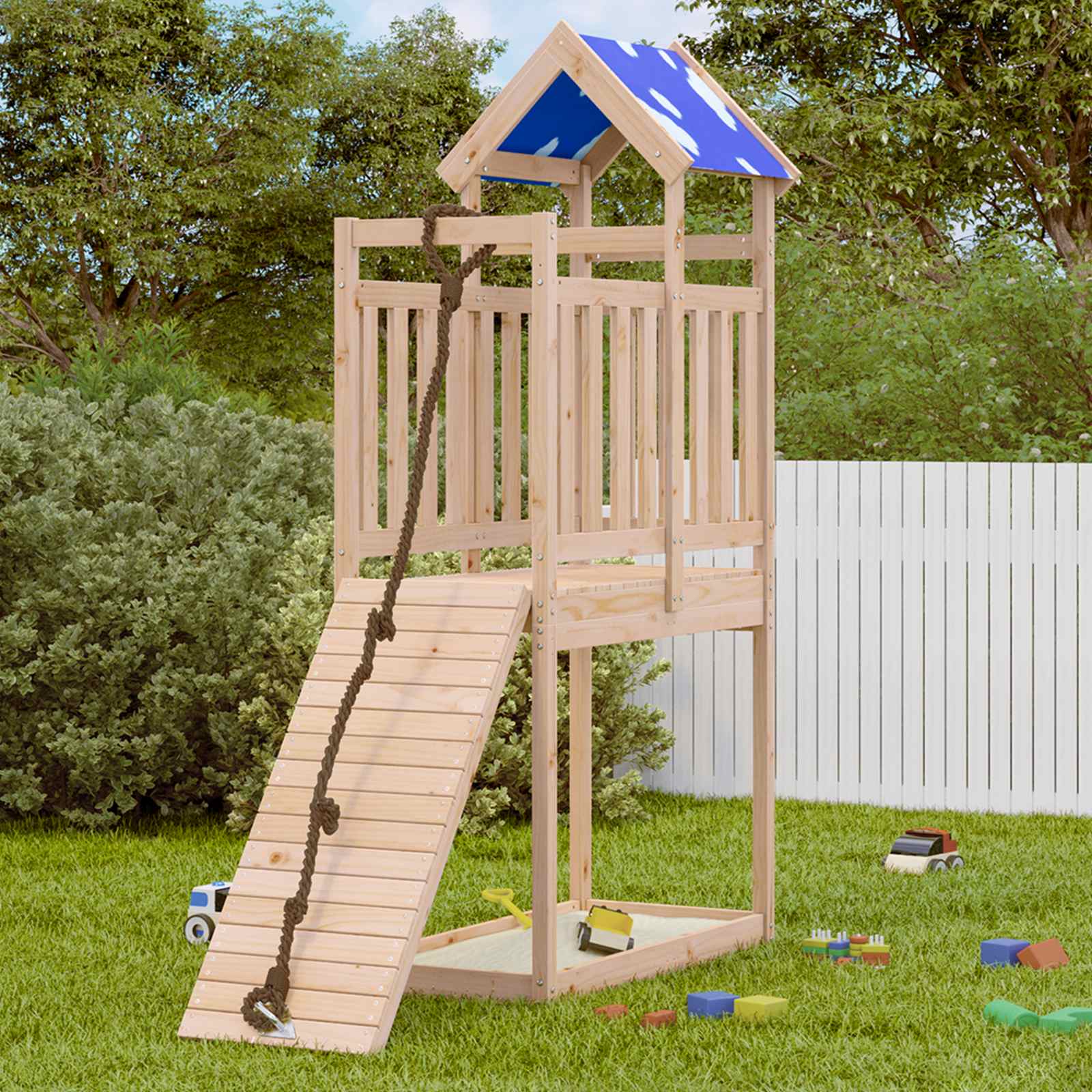 Torre de Juego Marrón Madera de pino macizo