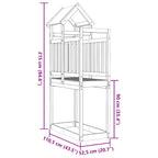 Torre de Juego Marrón Madera de pino macizo