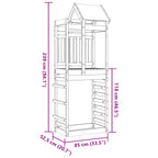 Torre de Juego Marrón 85 x 52,5 x 239 cm Madera de pino macizo
