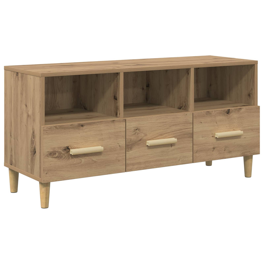 Mueble de TV con cajón Roble Artesanal 102 x 36 x 50 cm