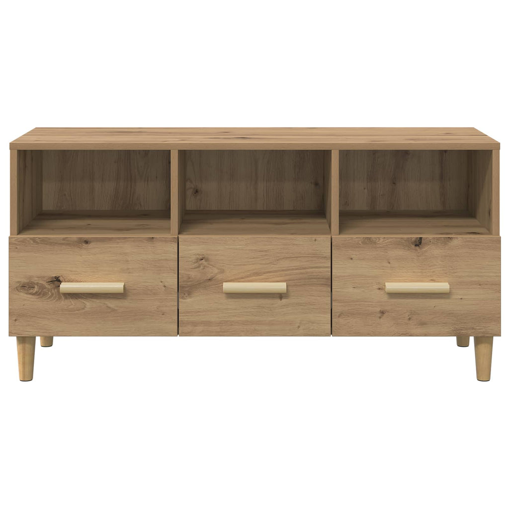 Mueble de TV con cajón Roble Artesanal 102 x 36 x 50 cm