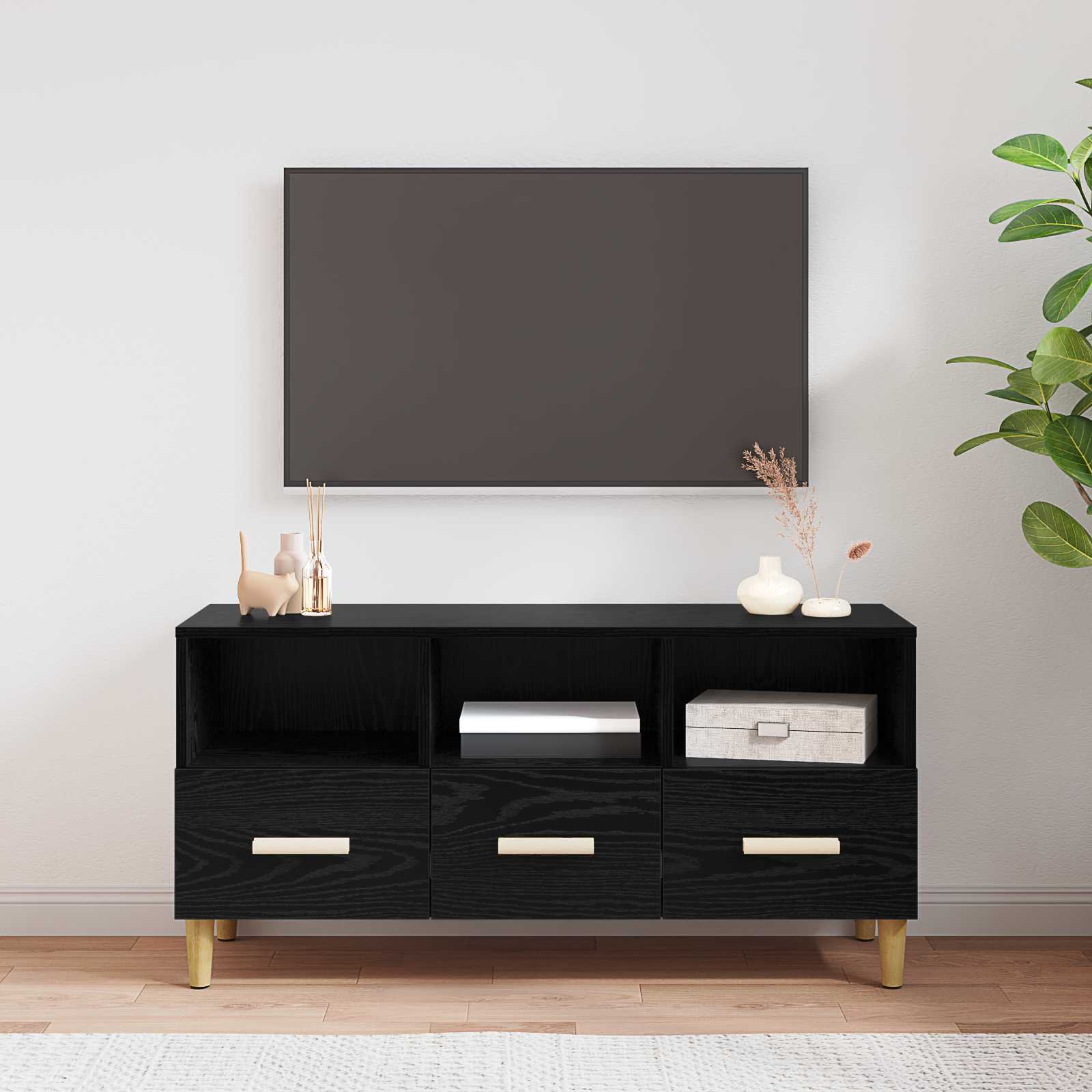 Mueble de TV con cajón Roble Artesanal 102 x 36 x 50 cm