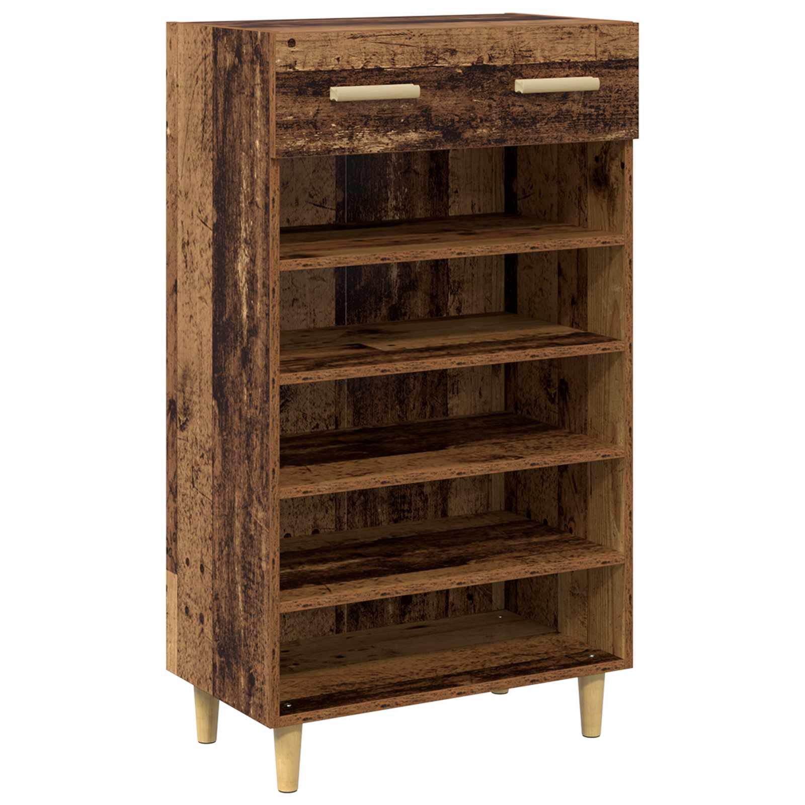 Armario Zapatero con cajón Liso Madera vieja 60 x 35 x 105 cm