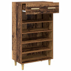 Armario Zapatero con cajón Liso Madera vieja 60 x 35 x 105 cm
