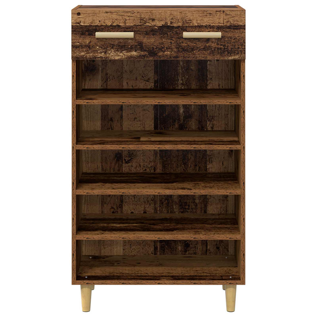 Armario Zapatero con cajón Liso Madera vieja 60 x 35 x 105 cm