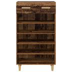 Armario Zapatero con cajón Liso Madera vieja 60 x 35 x 105 cm