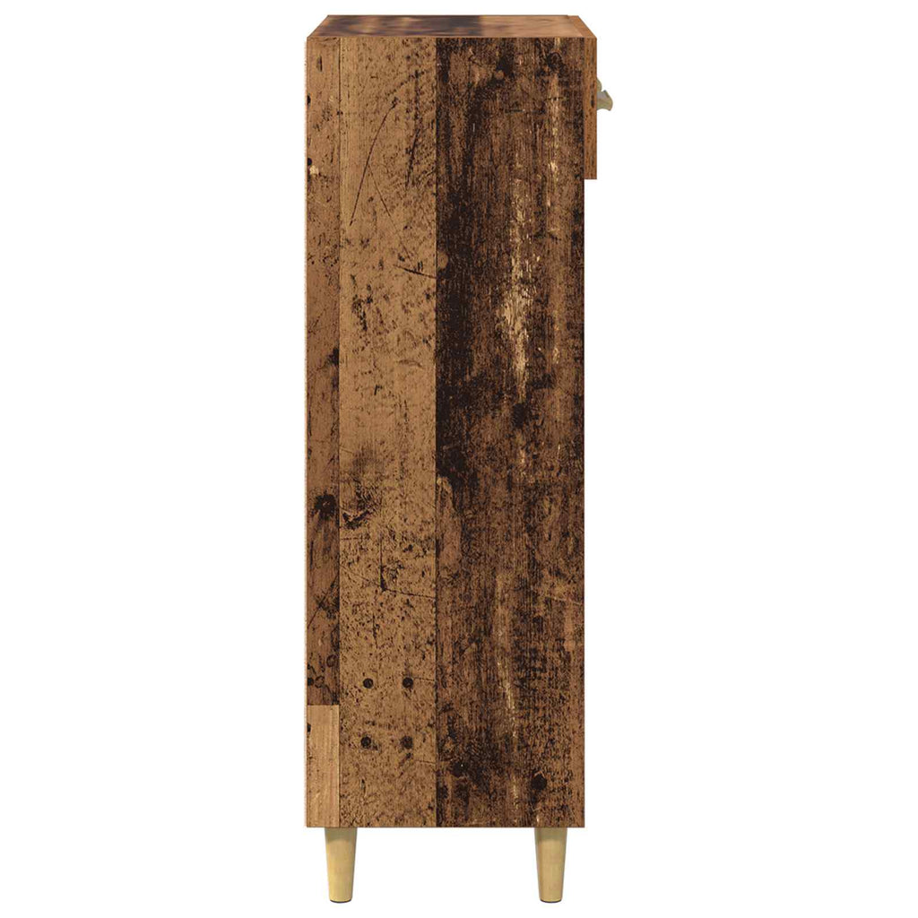 Armario Zapatero con cajón Liso Madera vieja 60 x 35 x 105 cm