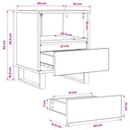 Mueble cama Roble Negro 40 x 35 x 50 cm Madera de ingeniería