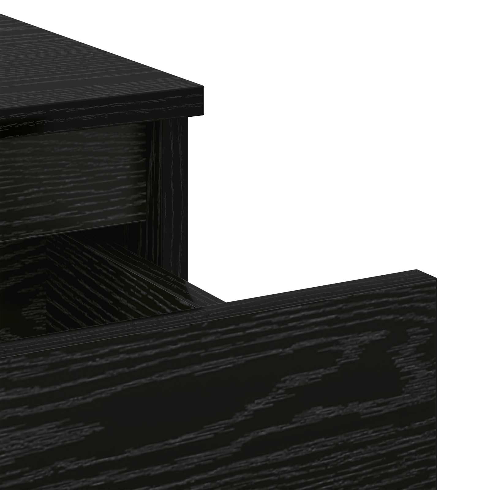 Mueble cama Roble Negro 40 x 35 x 50 cm Madera de ingeniería