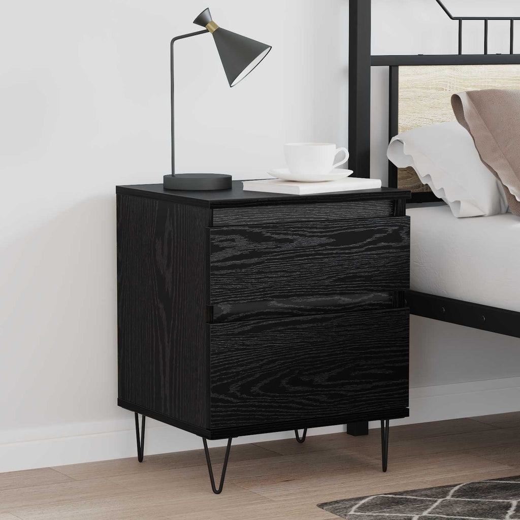 Mueble cama Roble Negro 40 x 35 x 50 cm Madera de ingeniería