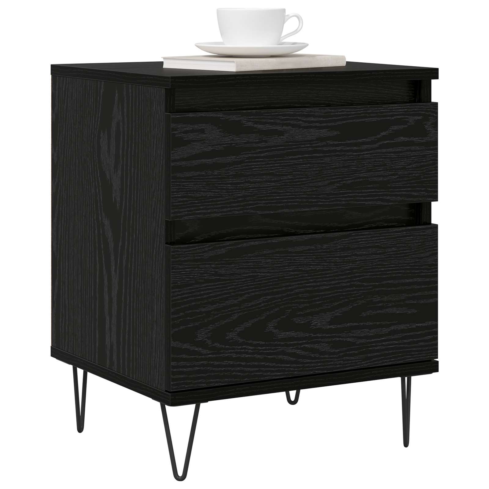 Mueble cama Roble Negro 40 x 35 x 50 cm Madera de ingeniería